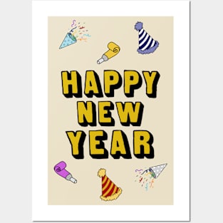 happy new year Posters and Art